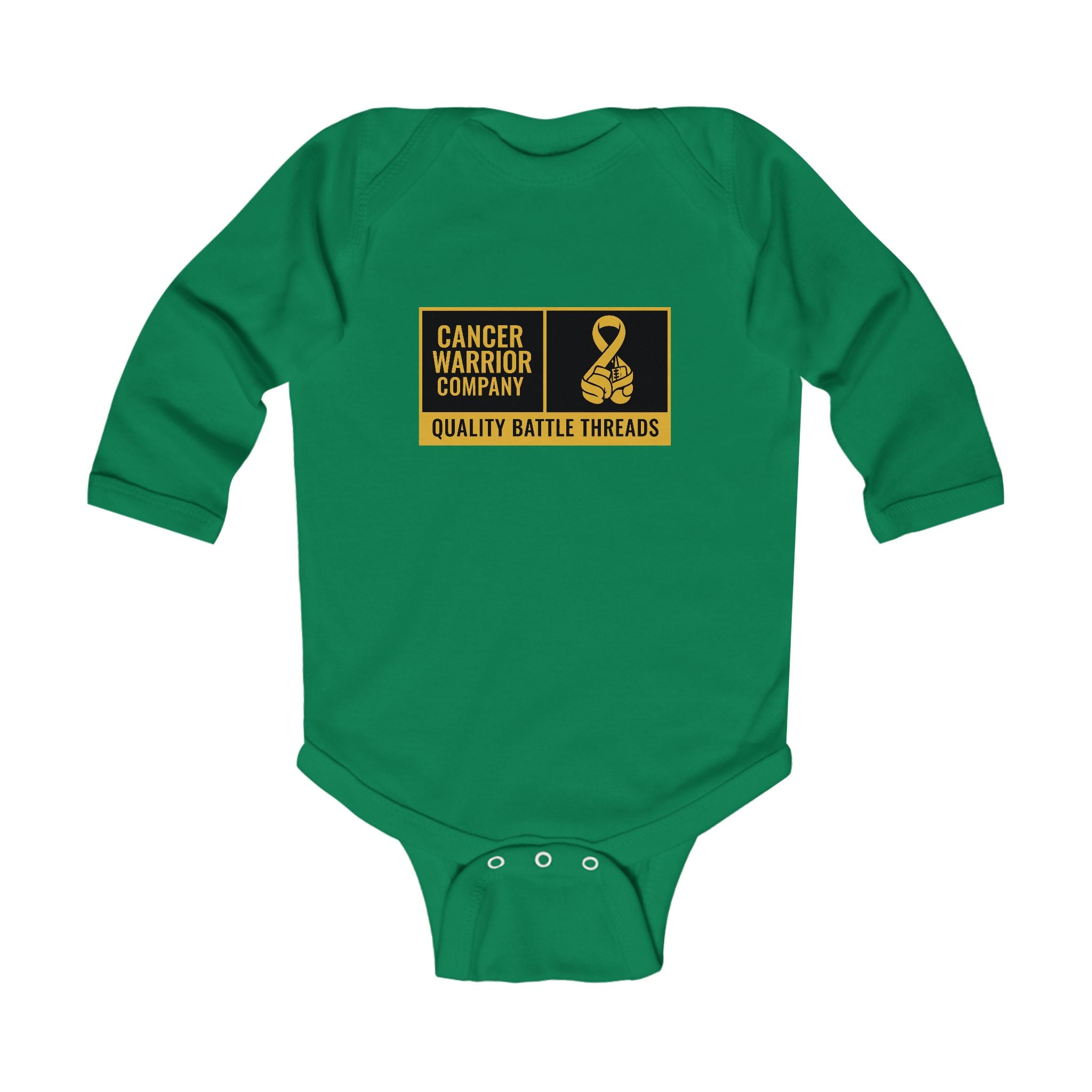 Infant - Cancer Warrior Company - Label Logo Long Sleeve Bodysuit