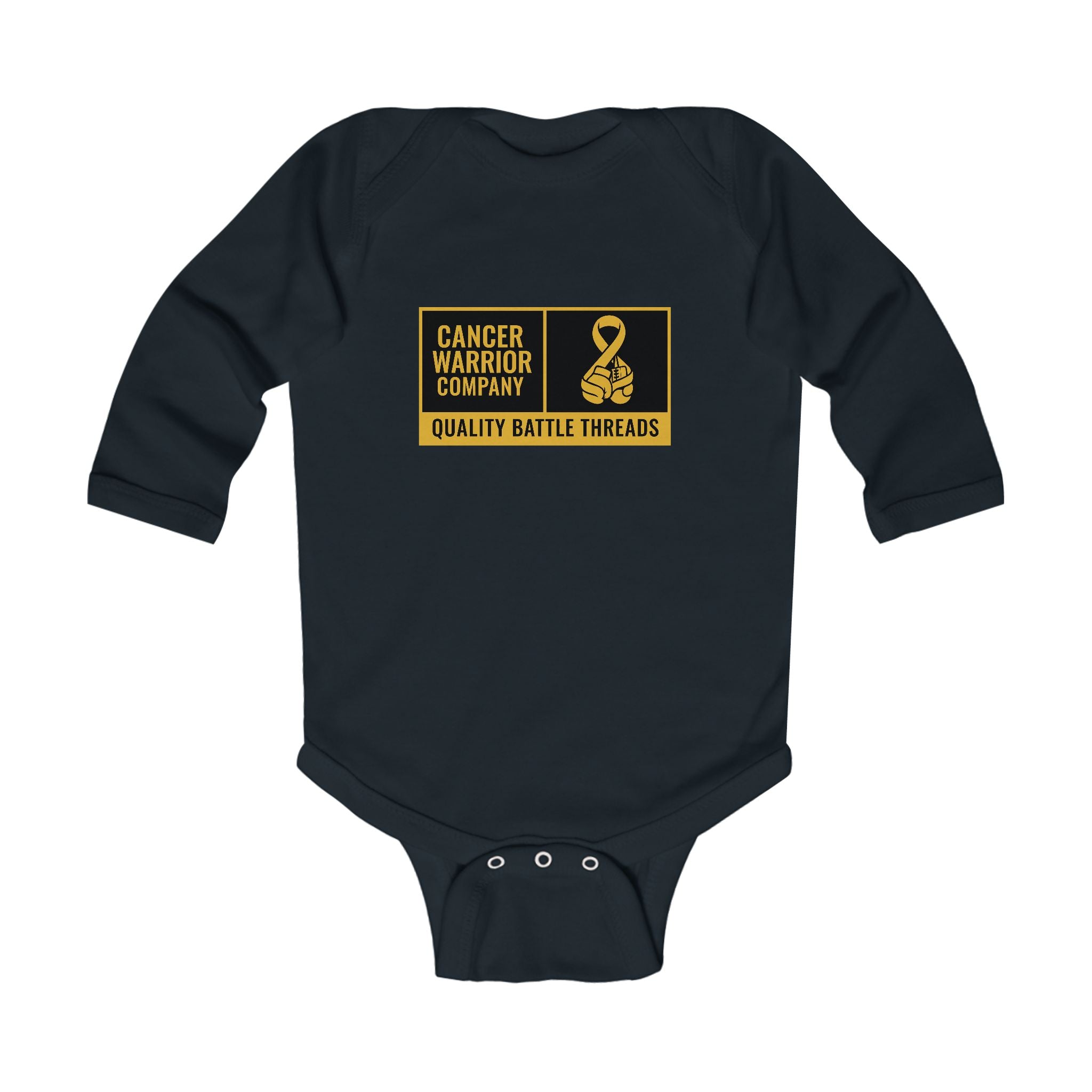 Infant - Cancer Warrior Company - Label Logo Long Sleeve Bodysuit