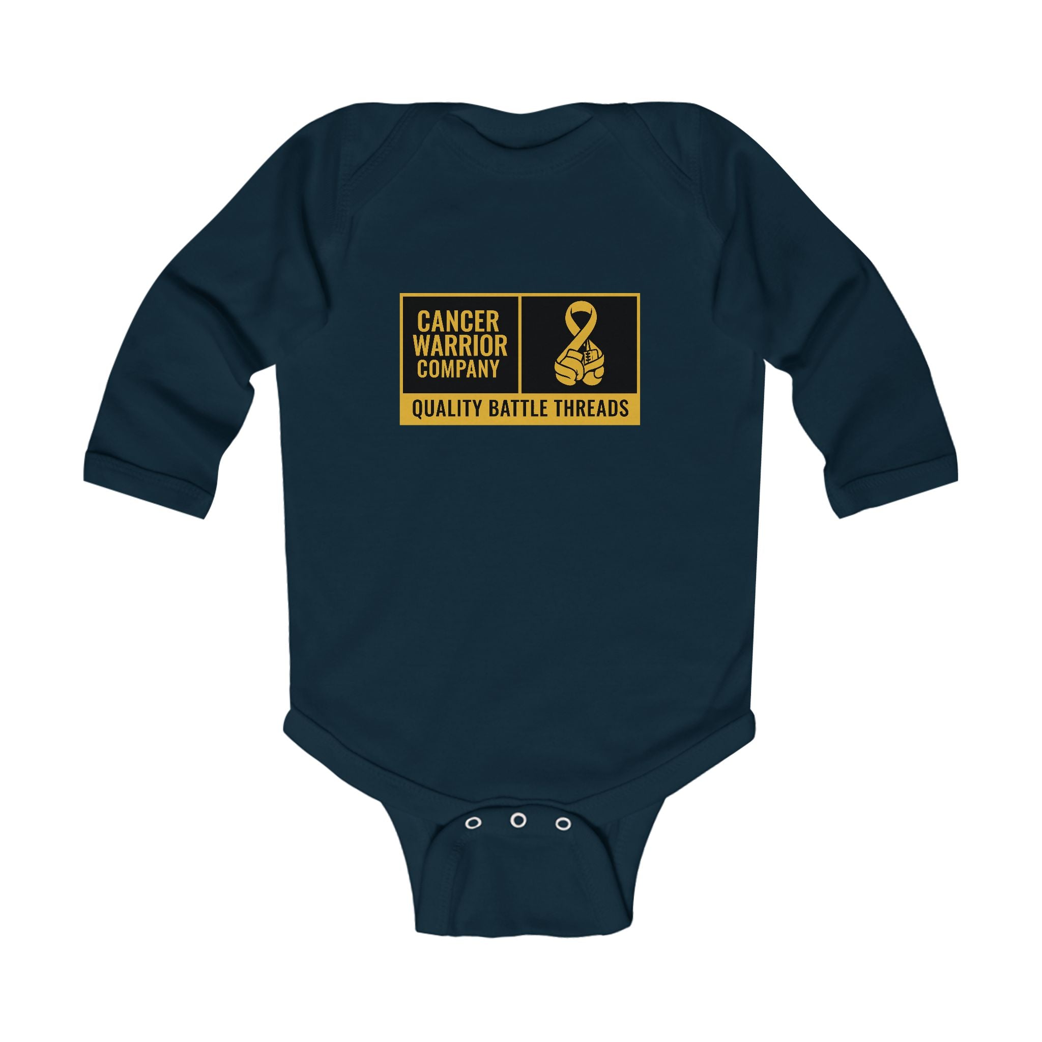 Infant - Cancer Warrior Company - Label Logo Long Sleeve Bodysuit