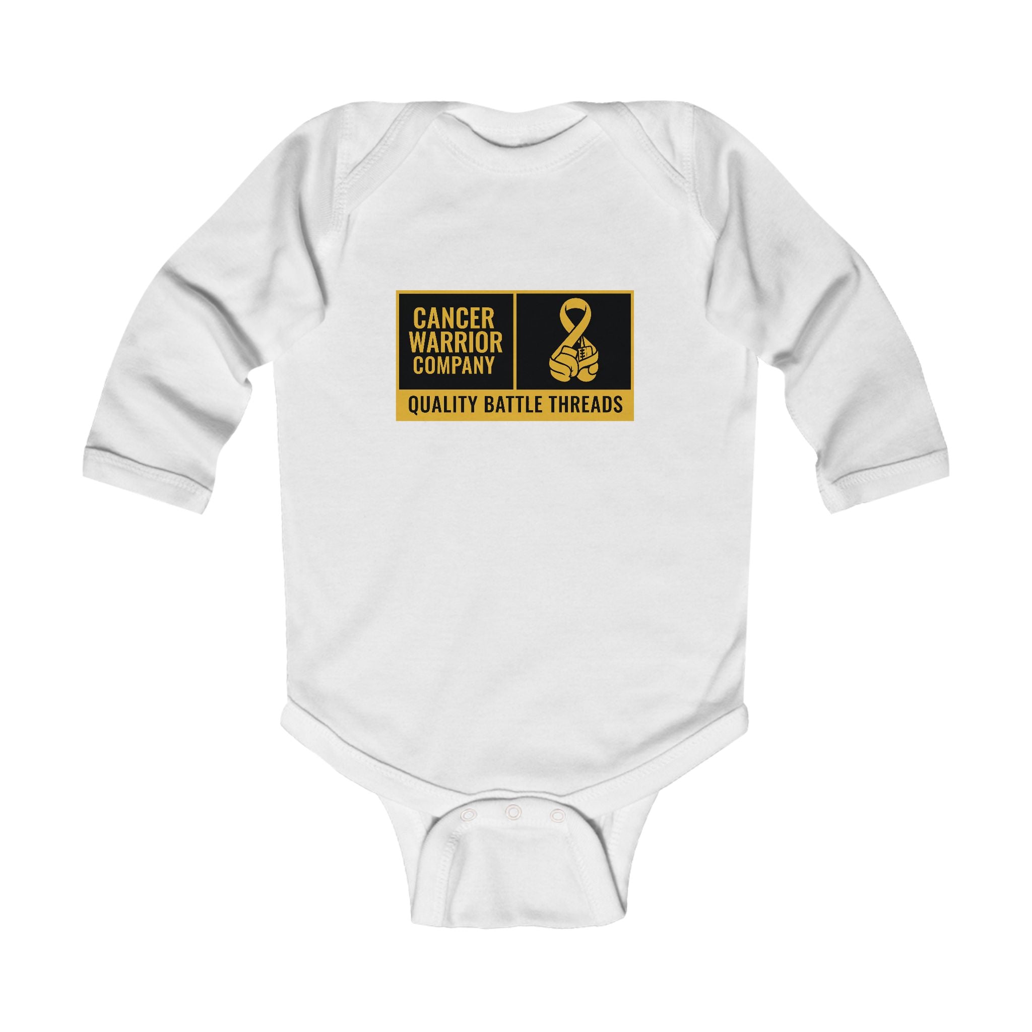 Infant - Cancer Warrior Company - Label Logo Long Sleeve Bodysuit