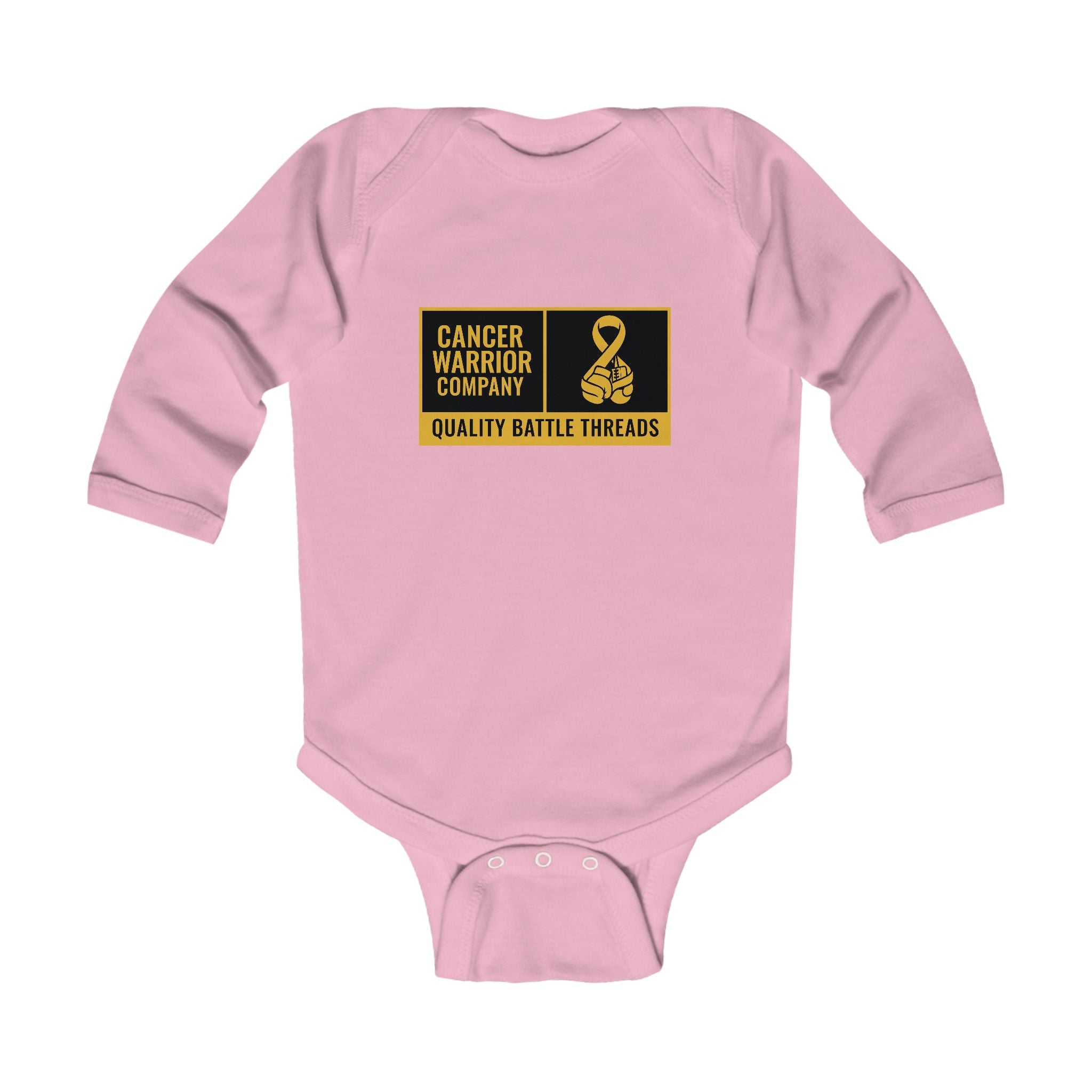 Infant - Cancer Warrior Company - Label Logo Long Sleeve Bodysuit