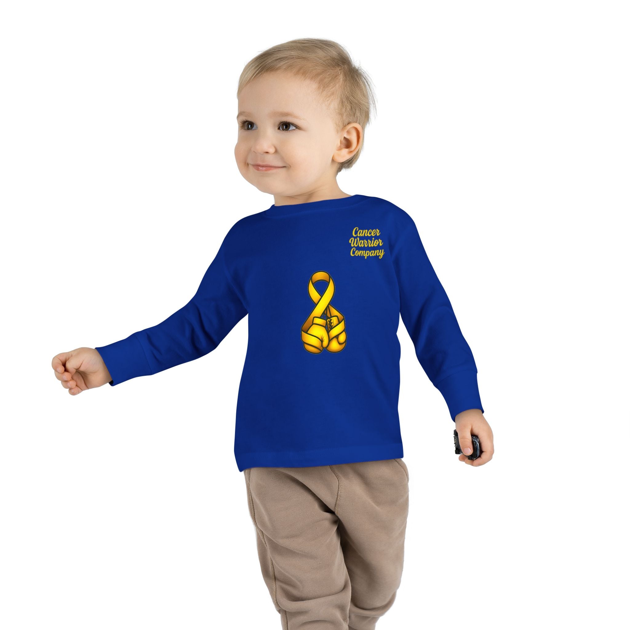 Toddler - Cancer Warrior Company - Boxing Gloves Long Sleeve Tee