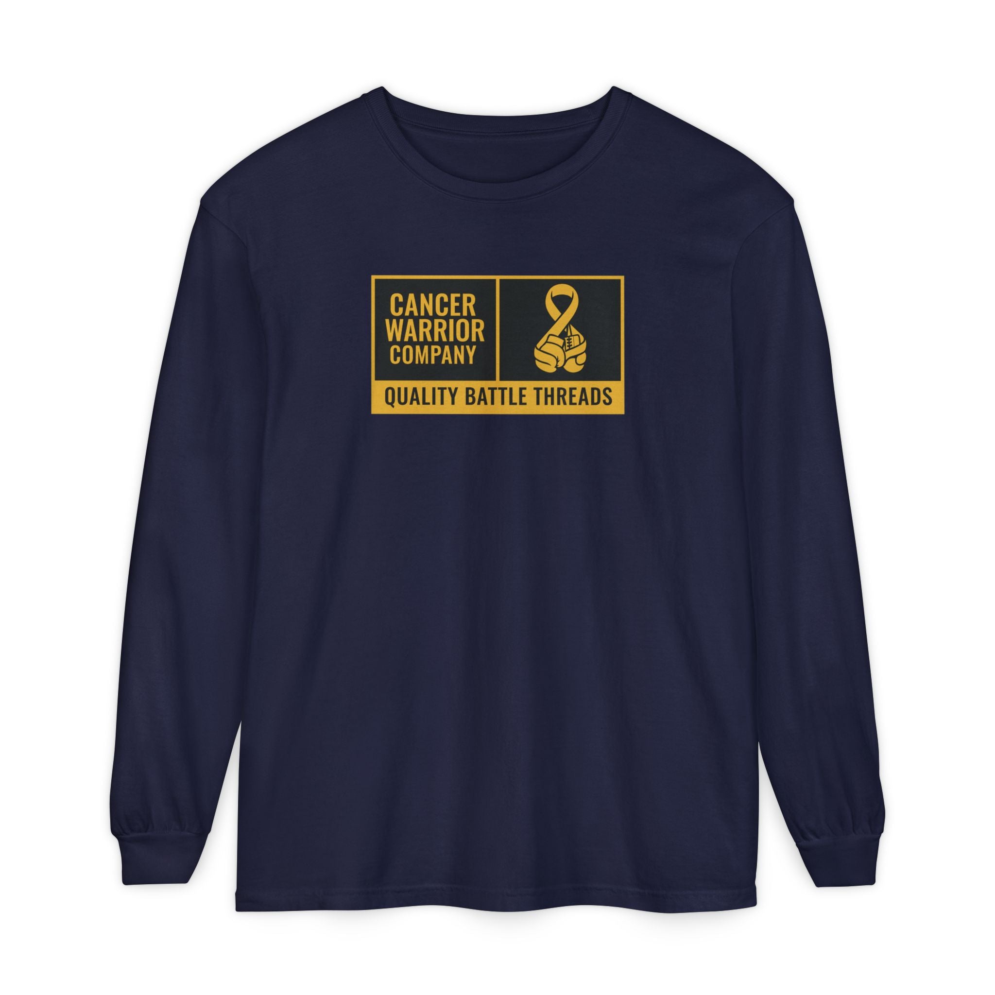 Adult (Unisex) - Cancer Warrior Company - Label Logo Long Sleeve Tee