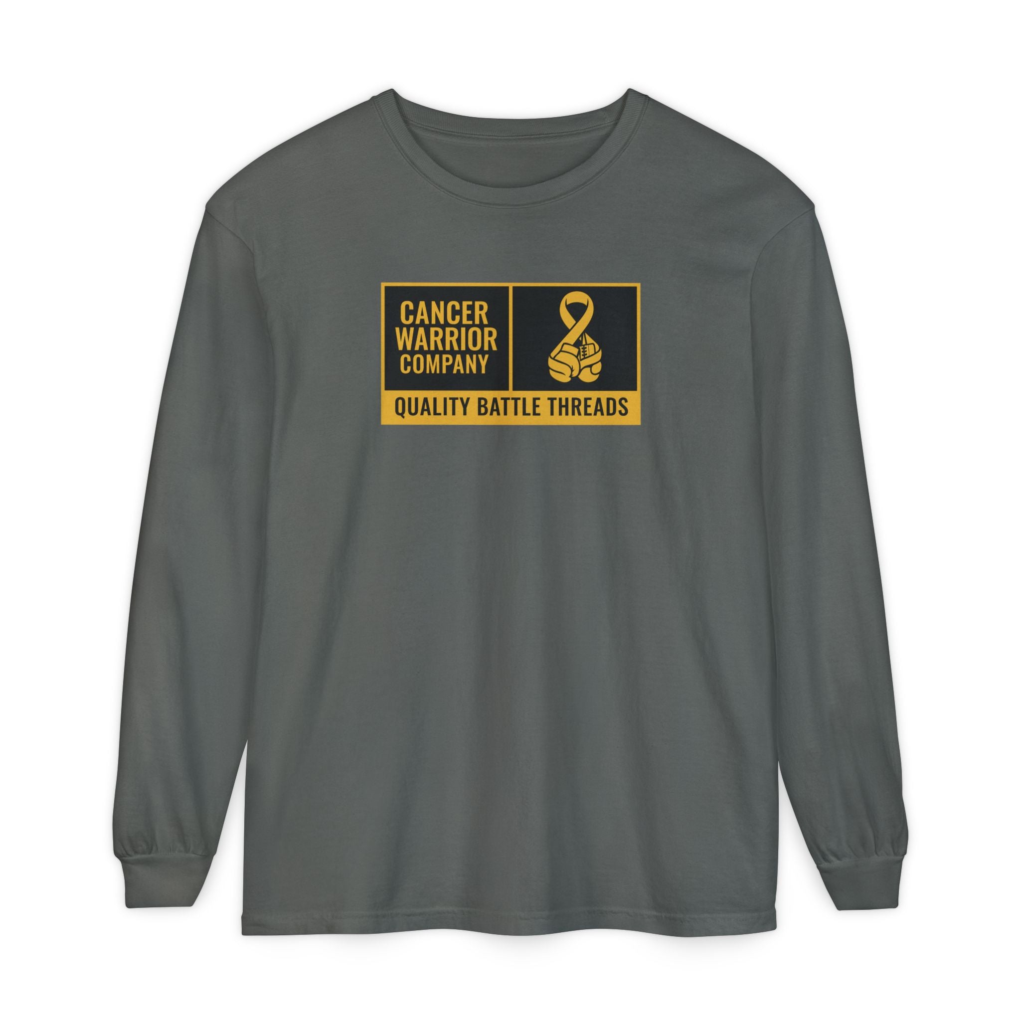 Adult (Unisex) - Cancer Warrior Company - Label Logo Long Sleeve Tee