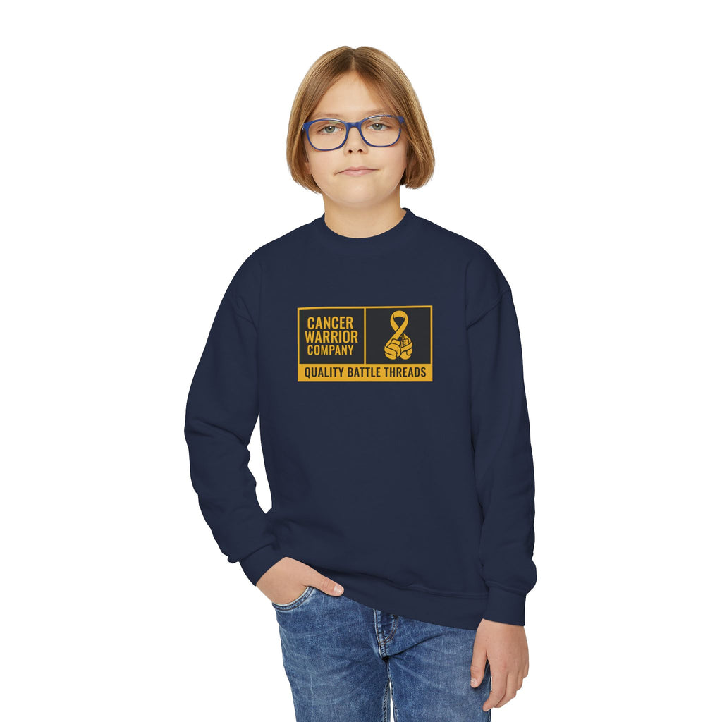 Youth - Cancer Warrior Company - Label Logo Crewneck Sweatshirt