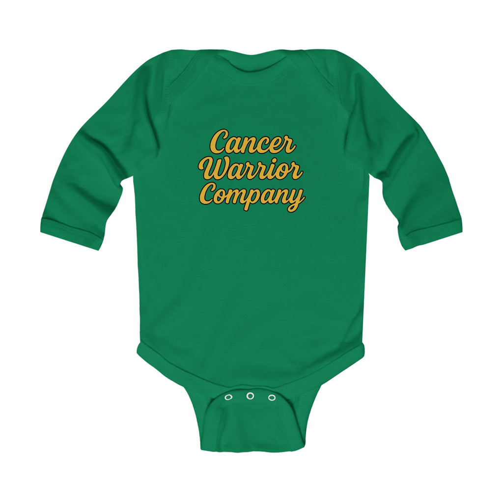 Infant - Cancer Warrior Company - Signature Script Long Sleeve Bodysuit