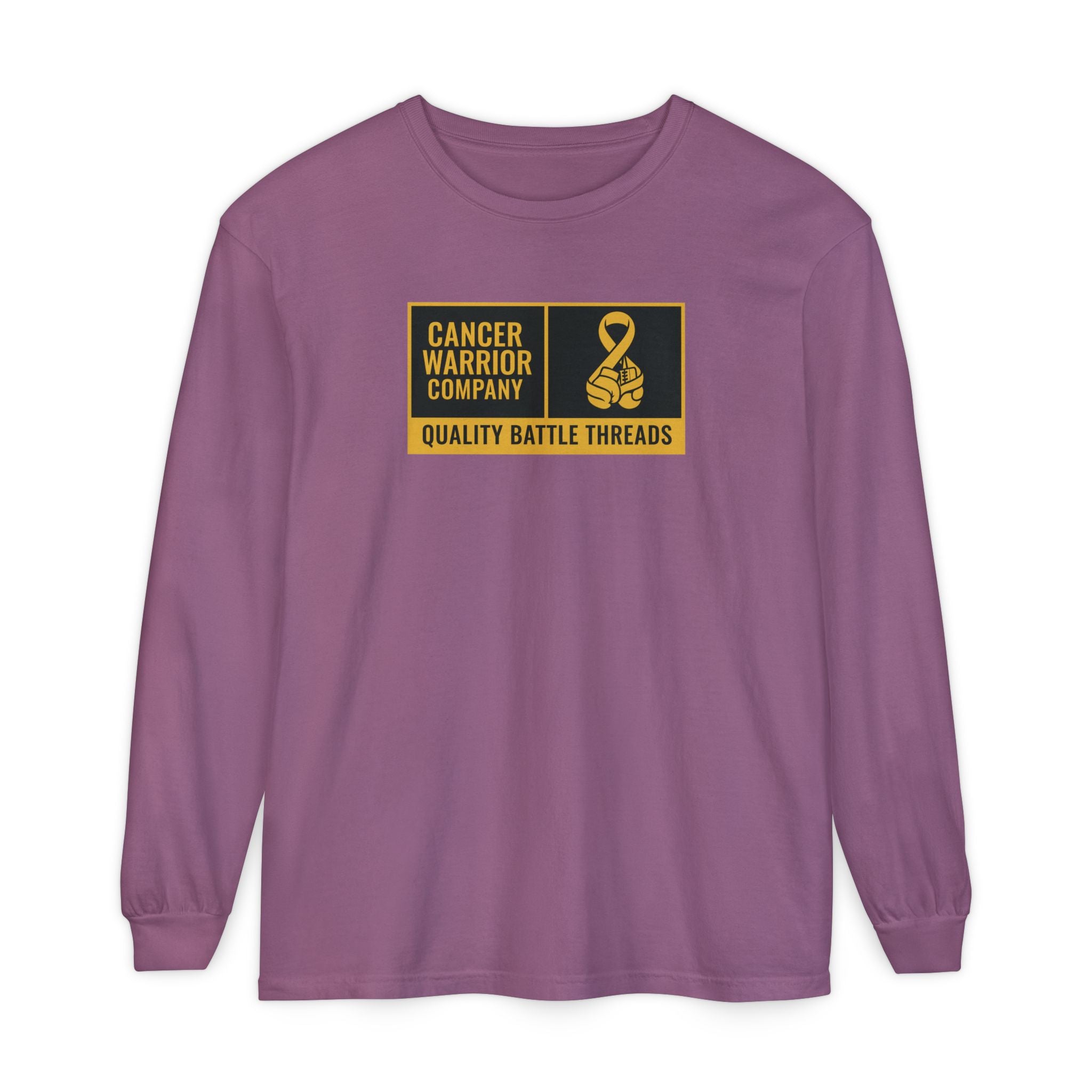 Adult (Unisex) - Cancer Warrior Company - Label Logo Long Sleeve Tee