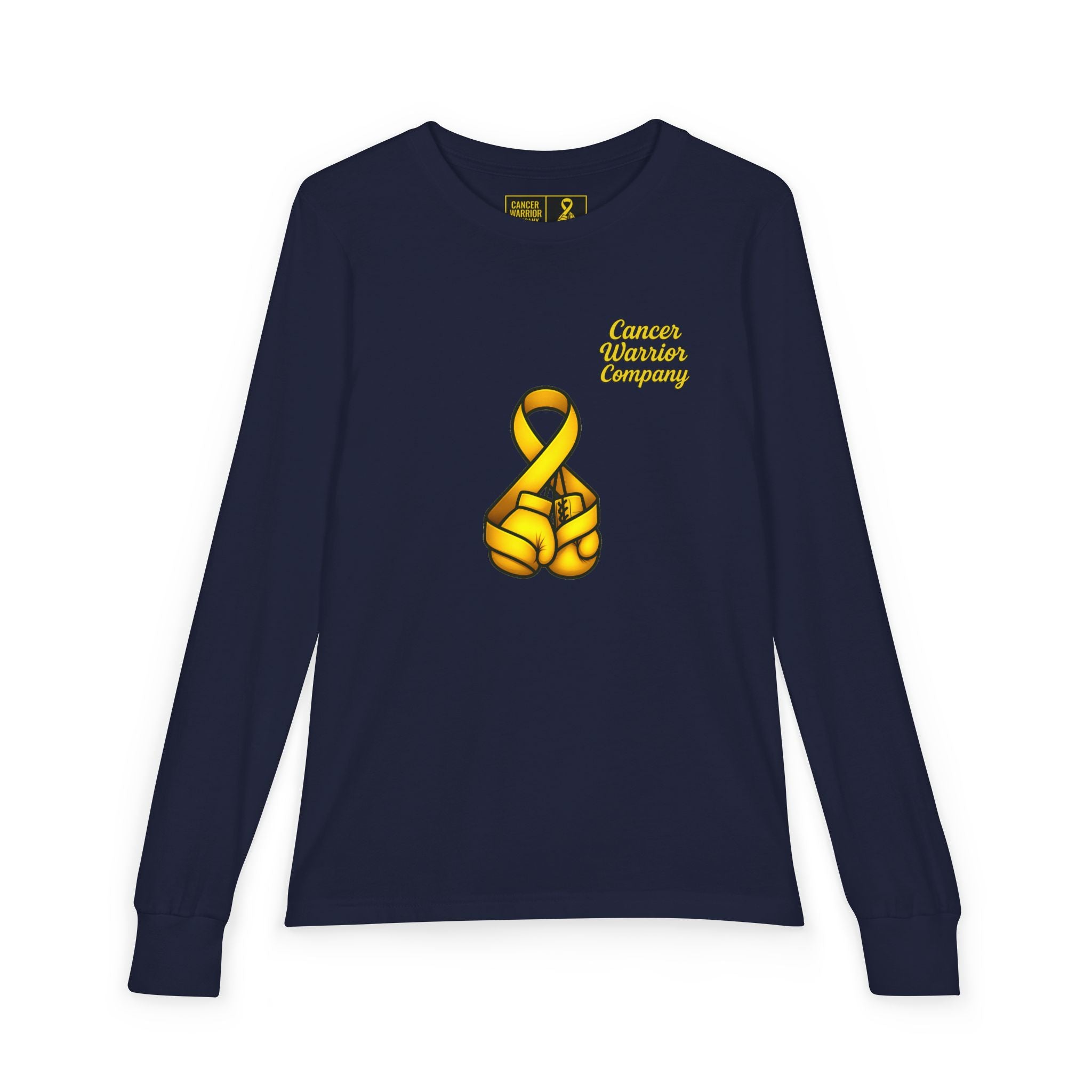 Youth - Cancer Warrior Company - Boxing Gloves Long Sleeve Tee