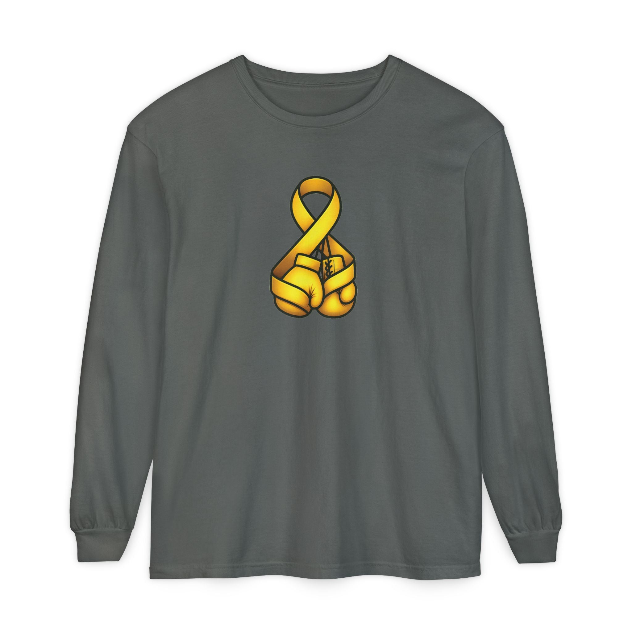 Adult (Unisex) - Cancer Warrior Company - Boxing Gloves Long Sleeve Tee