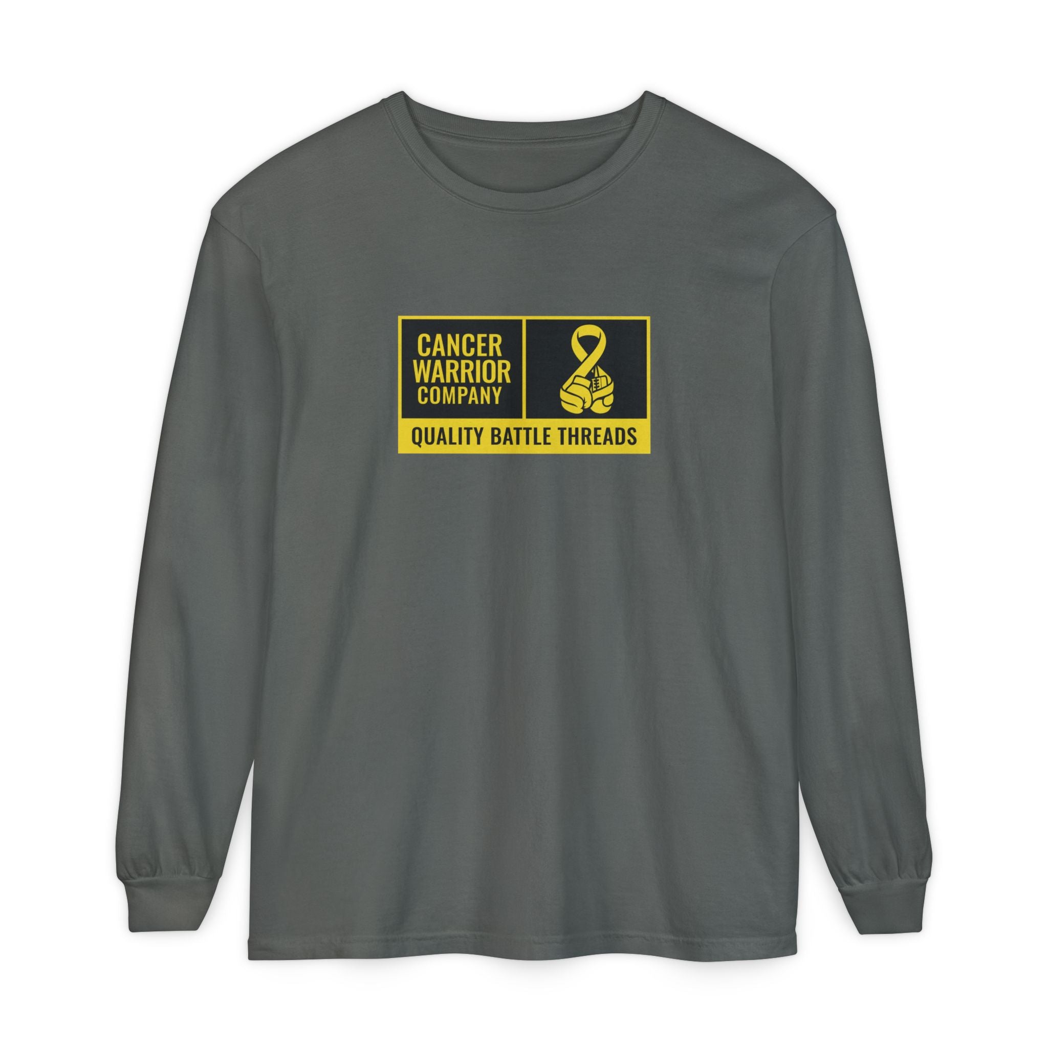 Adult (Unisex) - Cancer Warrior Company - Label Logo Long Sleeve Tee