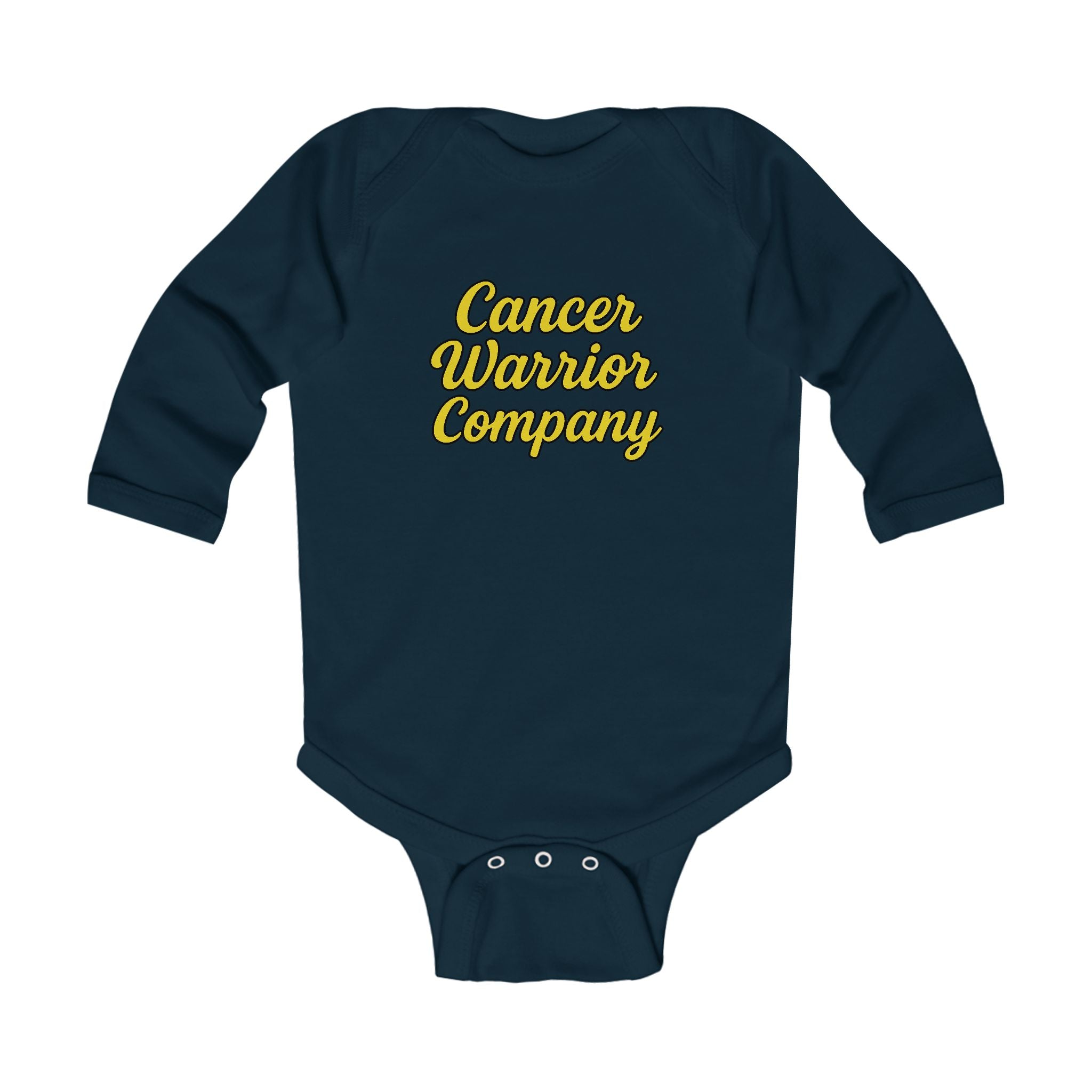 Infant - Cancer Warrior Company - Signature Script Long Sleeve Bodysuit