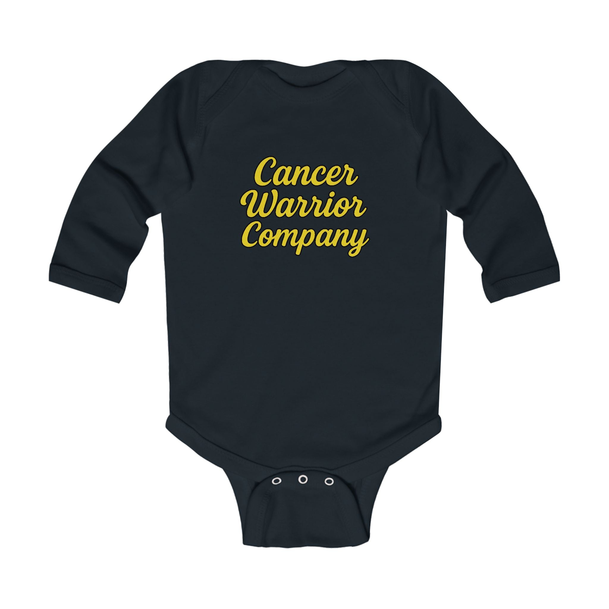 Infant - Cancer Warrior Company - Signature Script Long Sleeve Bodysuit