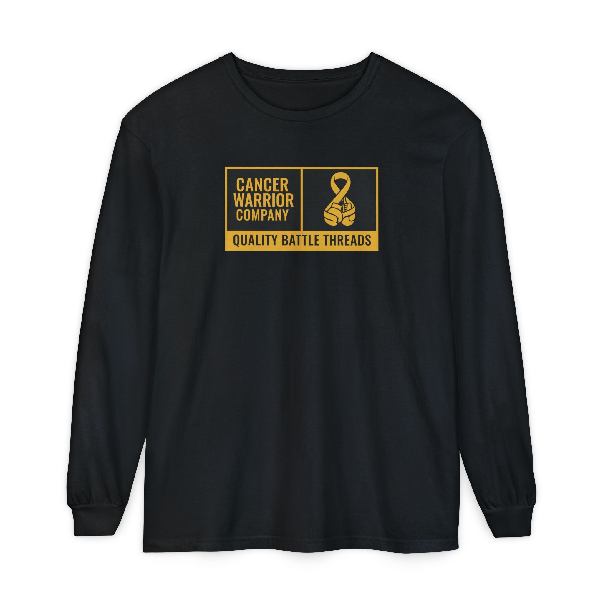 Adult (Unisex) - Cancer Warrior Company - Label Logo Long Sleeve Tee