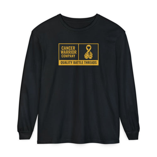 Adult (Unisex) - Cancer Warrior Company - Label Logo Long Sleeve Tee