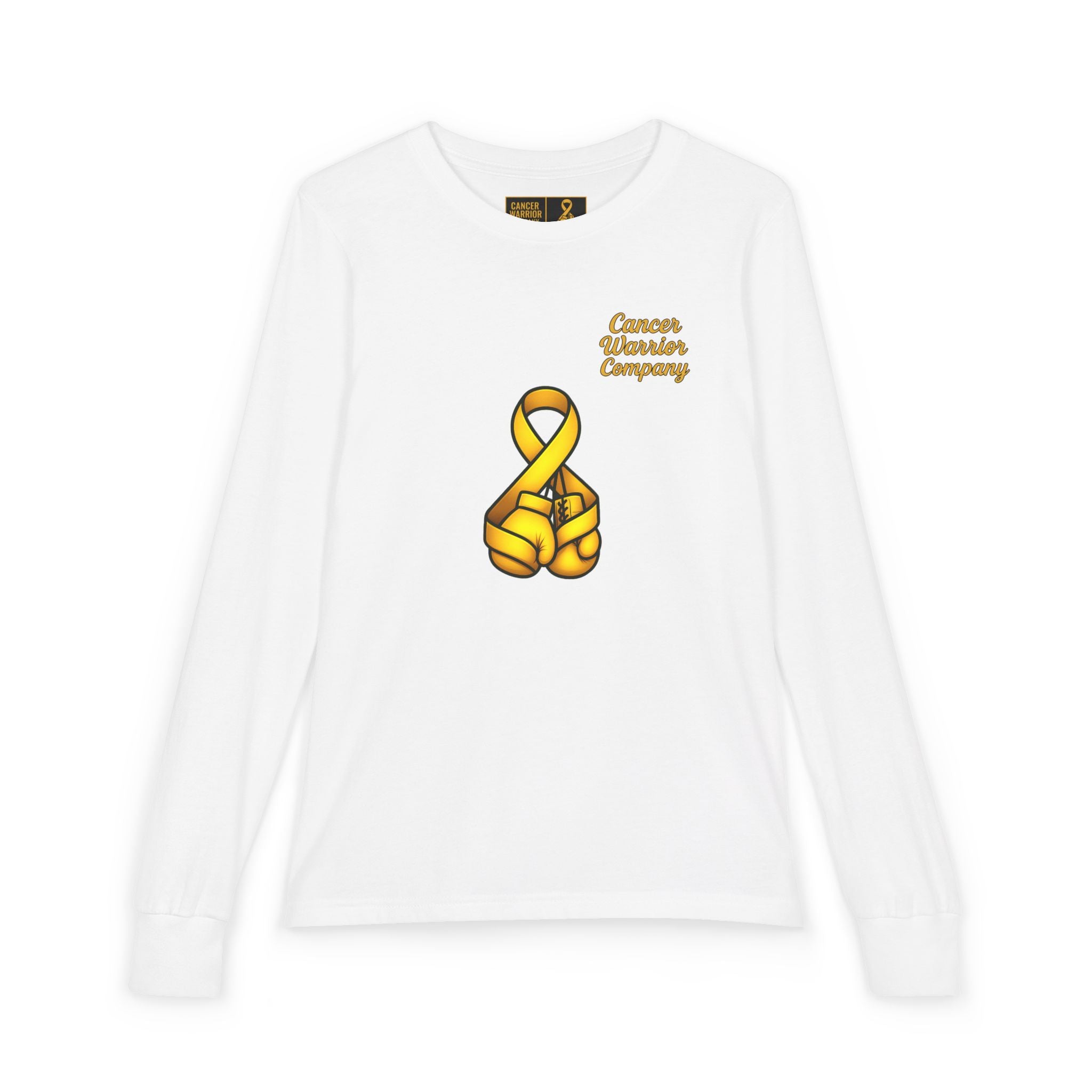 Youth - Cancer Warrior Company - Boxing Gloves Long Sleeve Tee