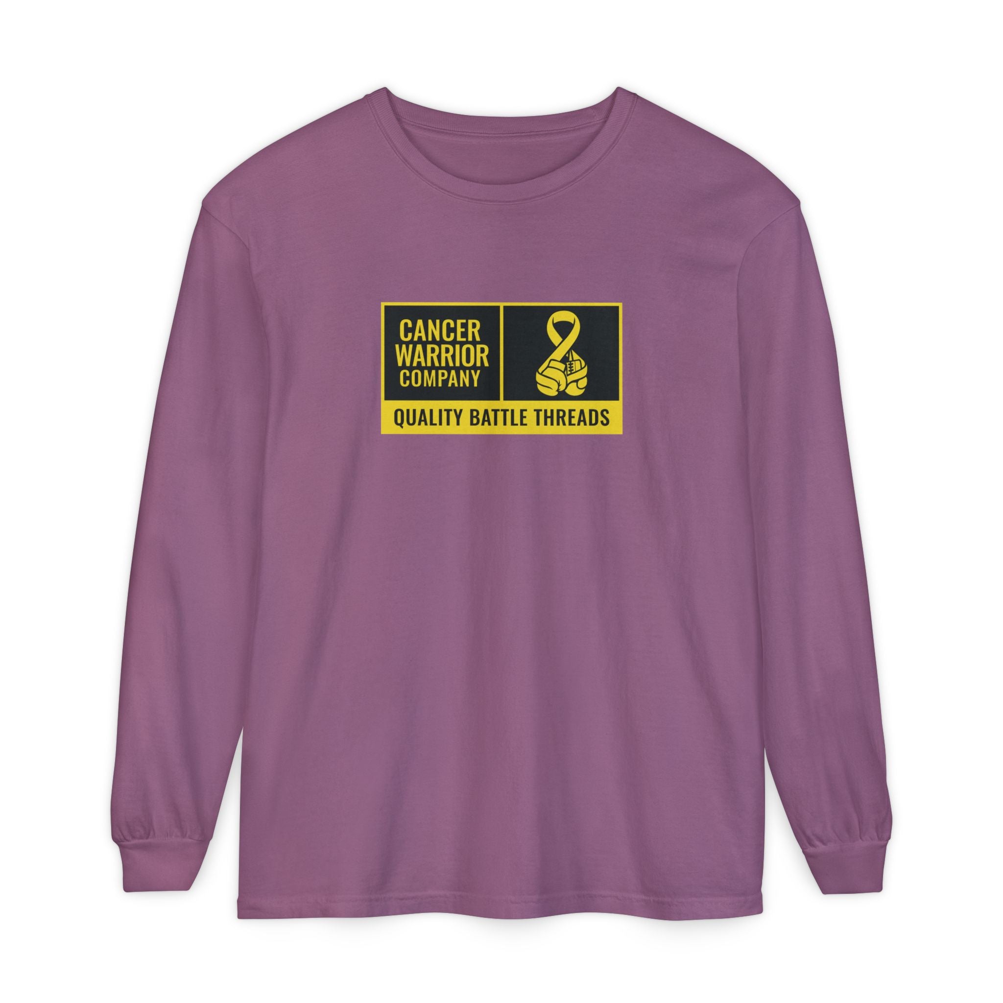 Adult (Unisex) - Cancer Warrior Company - Label Logo Long Sleeve Tee