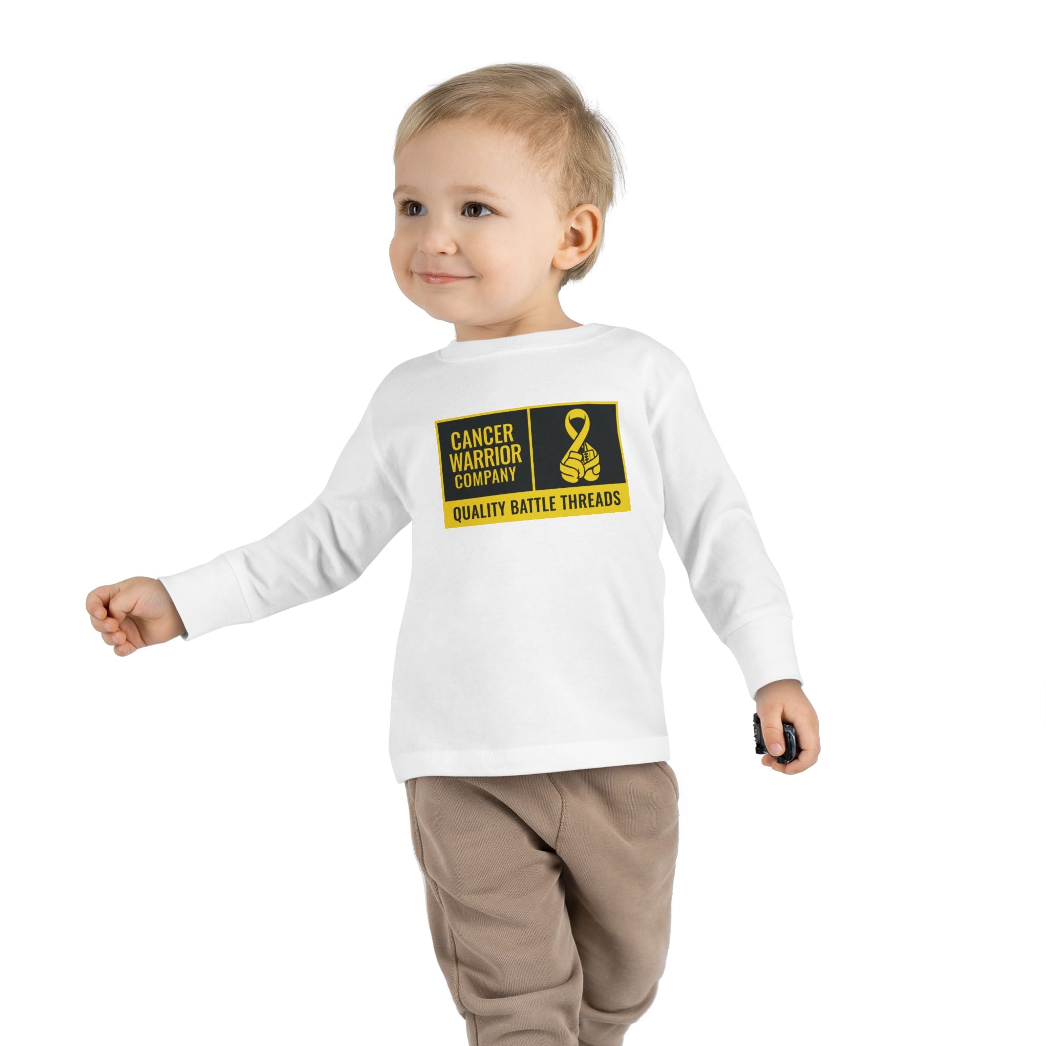 Toddler - Cancer Warrior Company - Label Logo Long Sleeve Tee