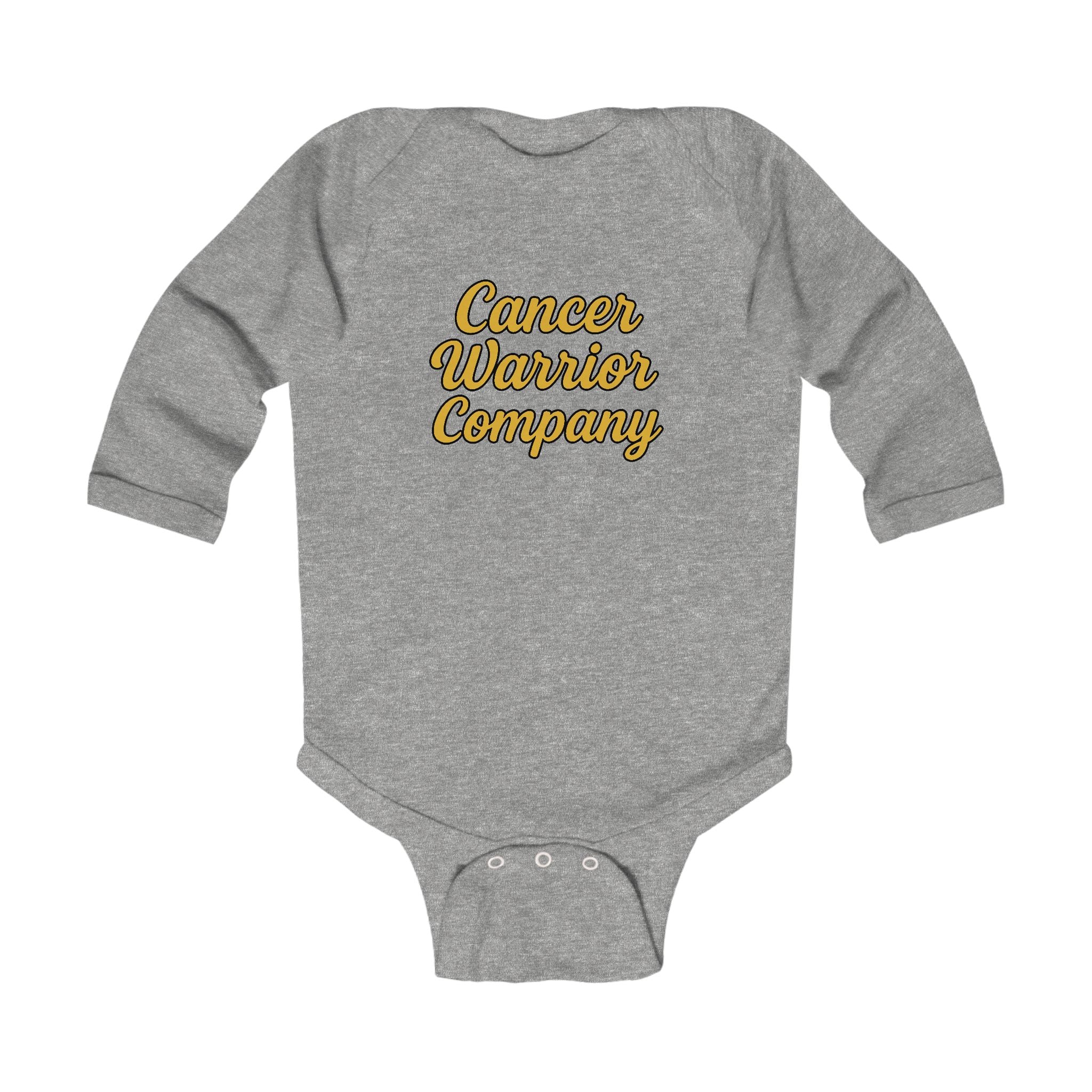 Infant - Cancer Warrior Company - Signature Script Long Sleeve Bodysuit