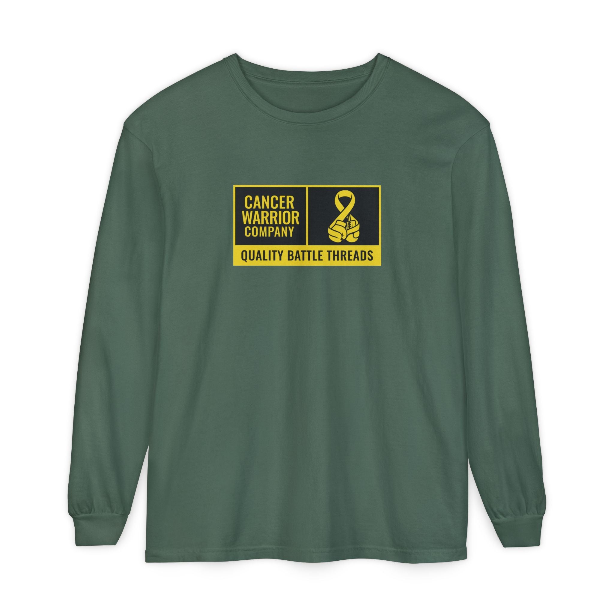 Adult (Unisex) - Cancer Warrior Company - Label Logo Long Sleeve Tee