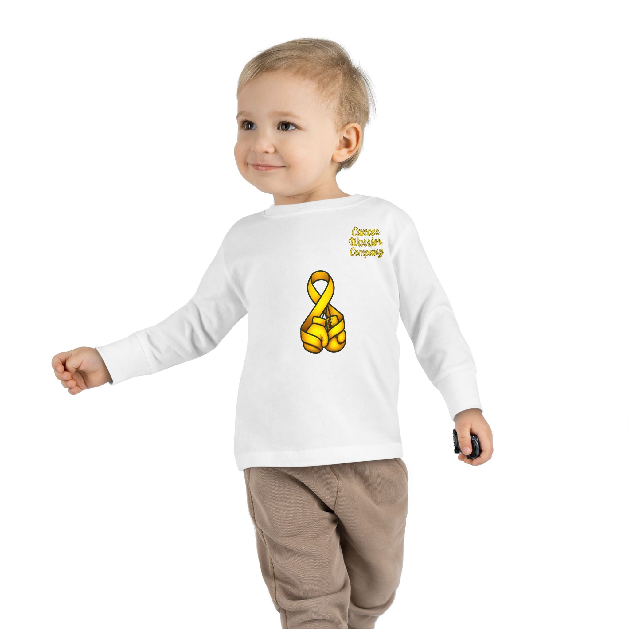 Toddler - Cancer Warrior Company - Boxing Gloves Long Sleeve Tee