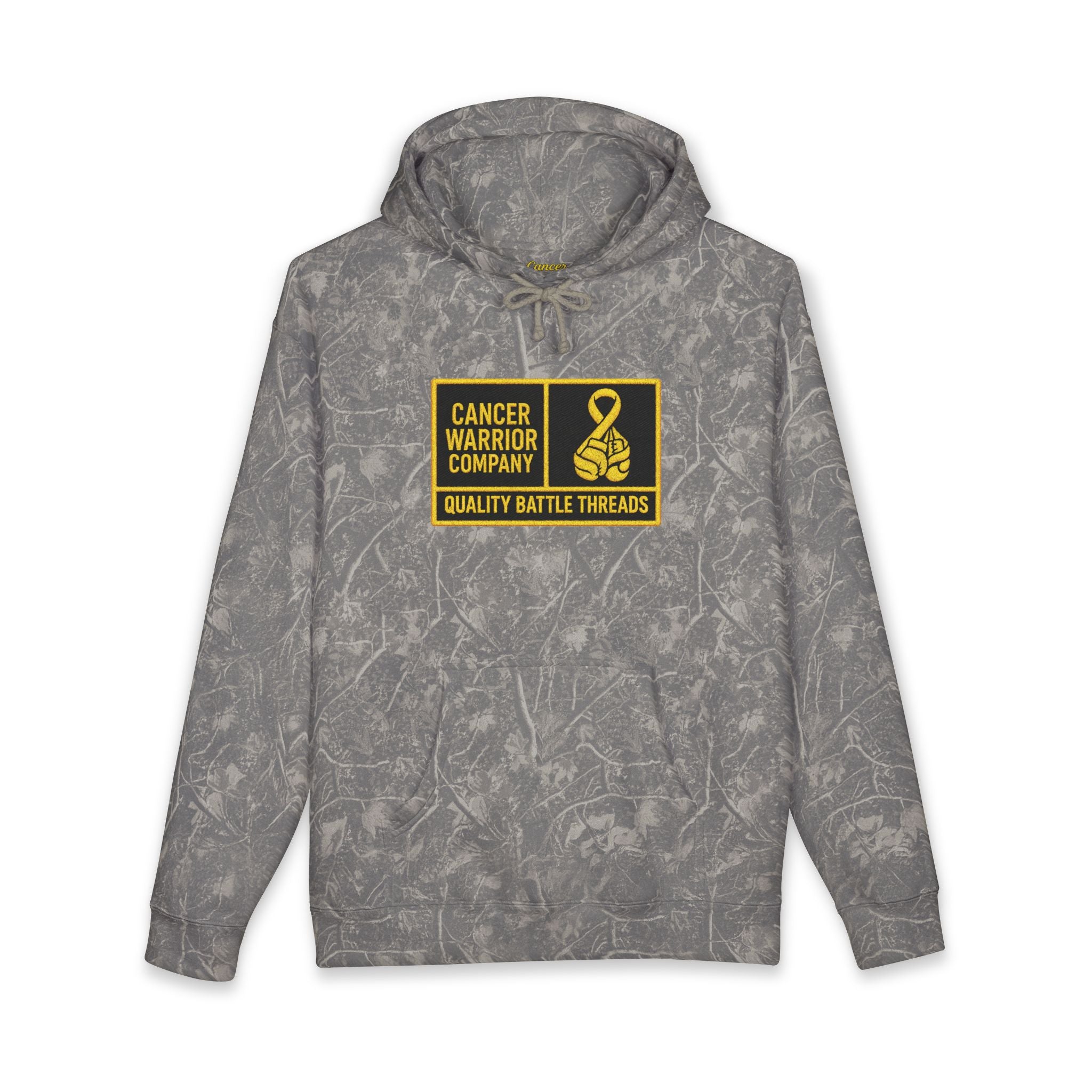 Adult (Unisex) - Cancer Warrior Company - Heavy Weight Camo Battle Hoodie