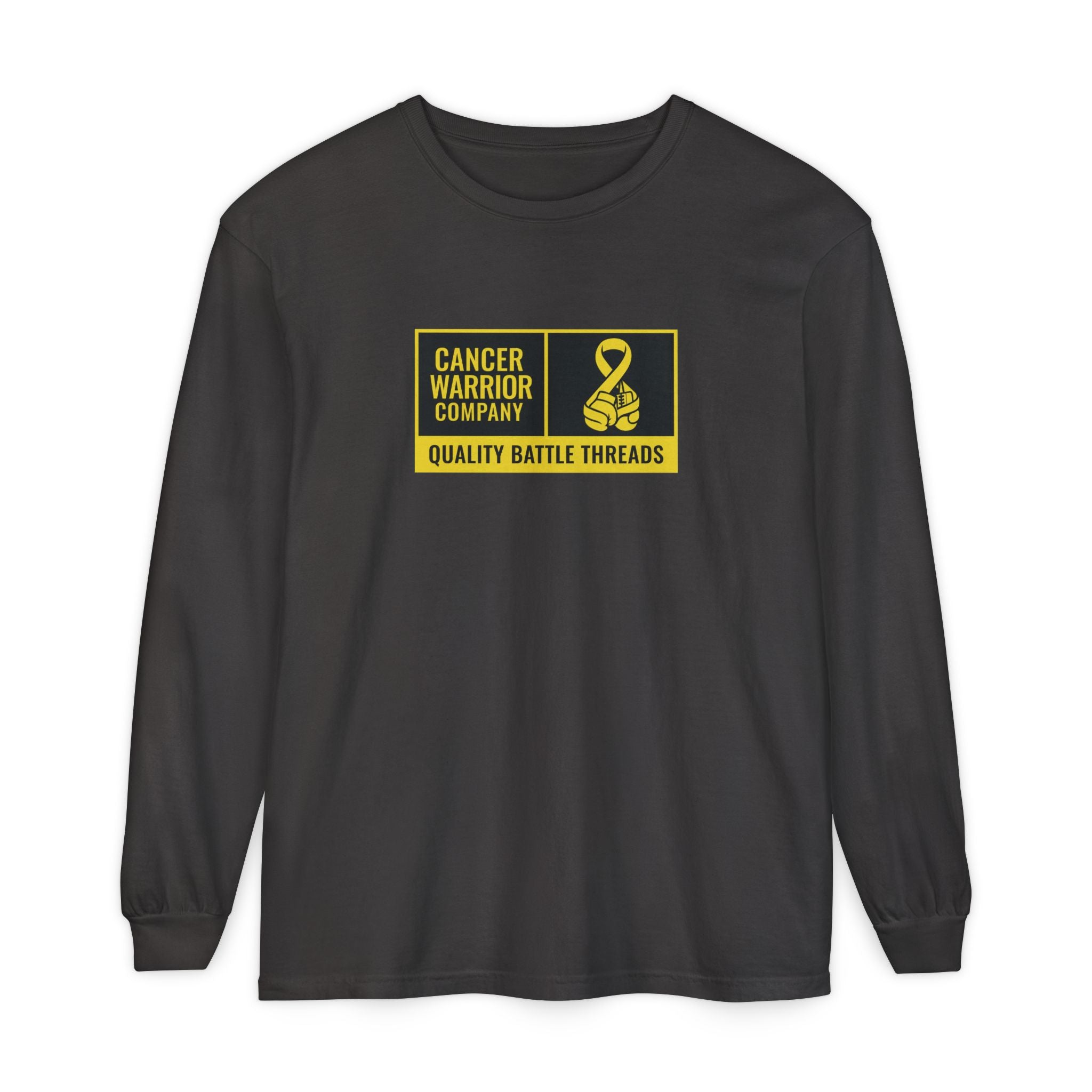 Adult (Unisex) - Cancer Warrior Company - Label Logo Long Sleeve Tee