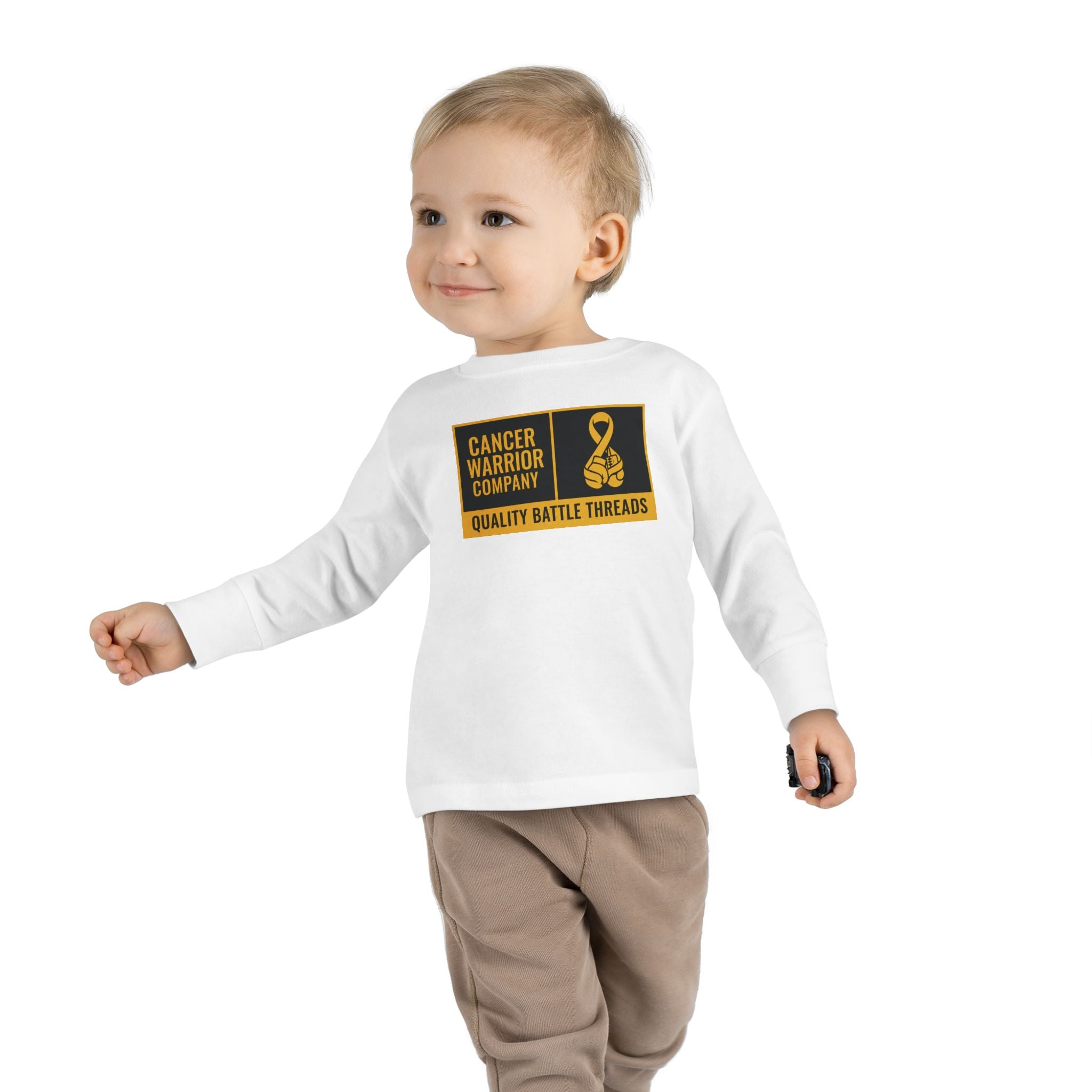 Toddler - Cancer Warrior Company - Label Logo Long Sleeve Tee