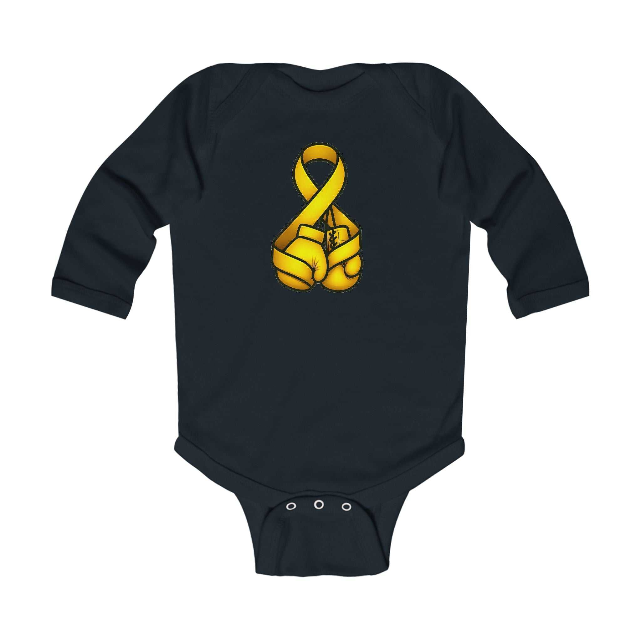 Infant - Cancer Warrior Company - Boxing Gloves Long Sleeve Bodysuit