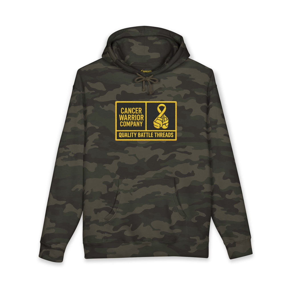 Adult (Unisex) - Cancer Warrior Company - Heavyweight Camo Battle Hoodie