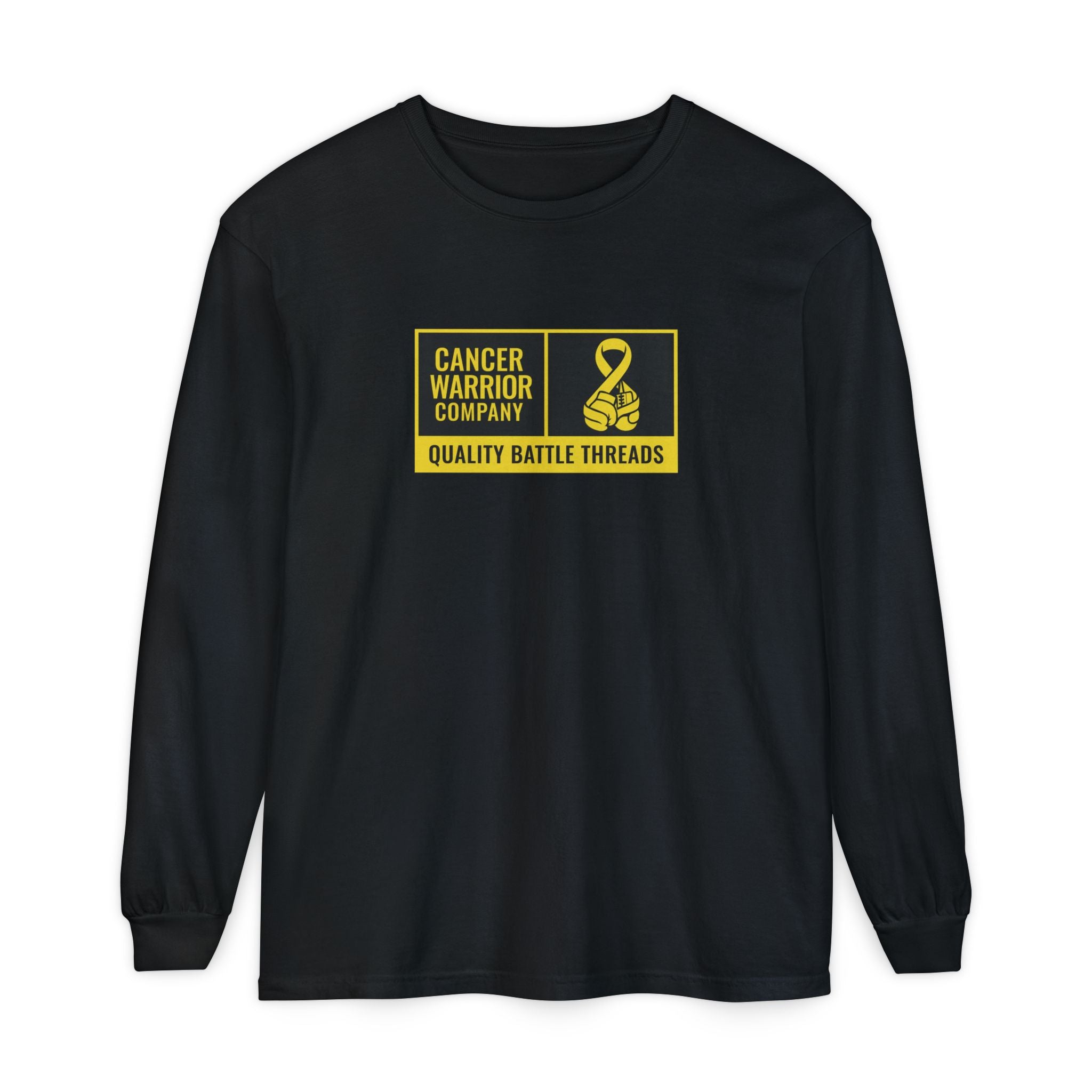 Adult (Unisex) - Cancer Warrior Company - Label Logo Long Sleeve Tee