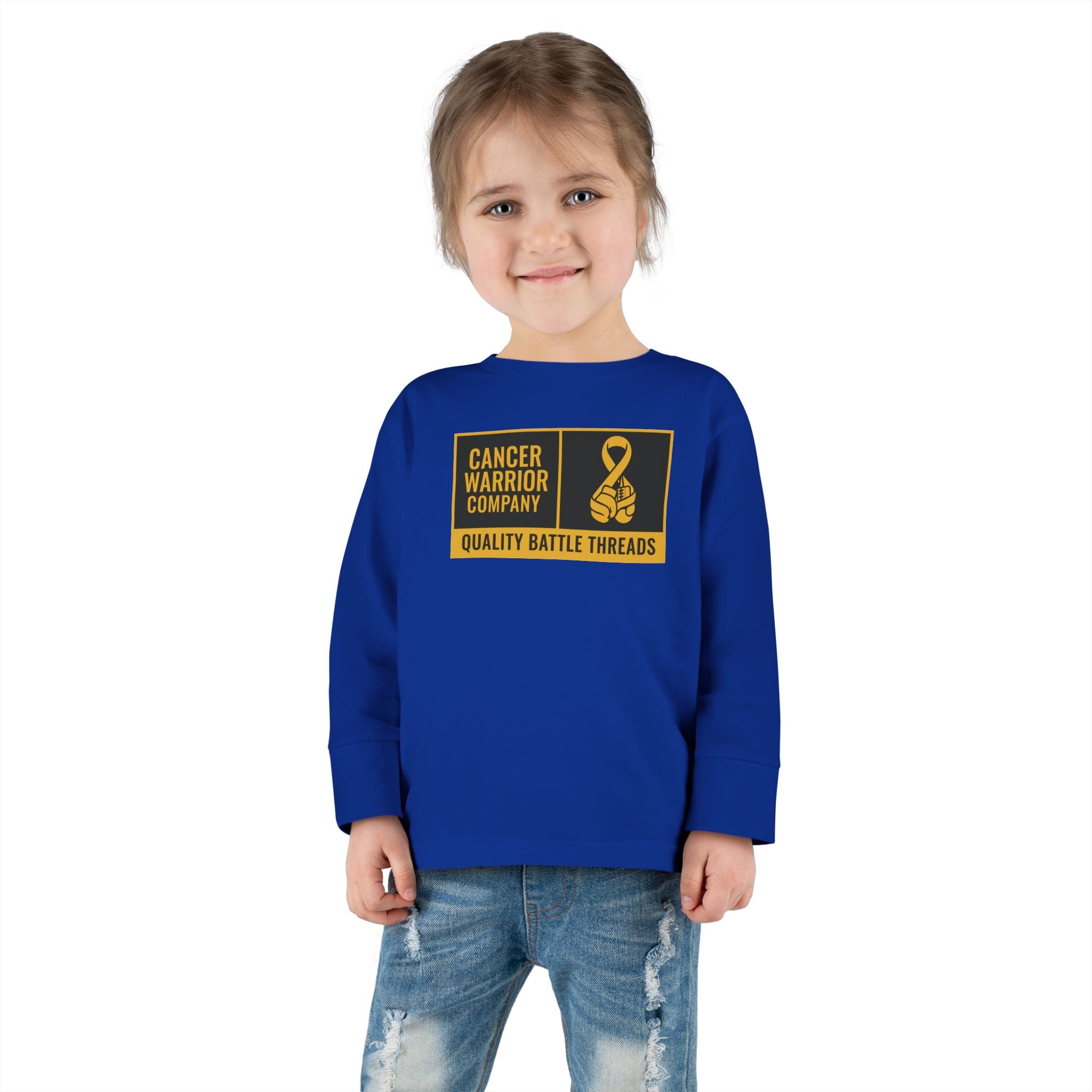 Toddler - Cancer Warrior Company - Label Logo Long Sleeve Tee