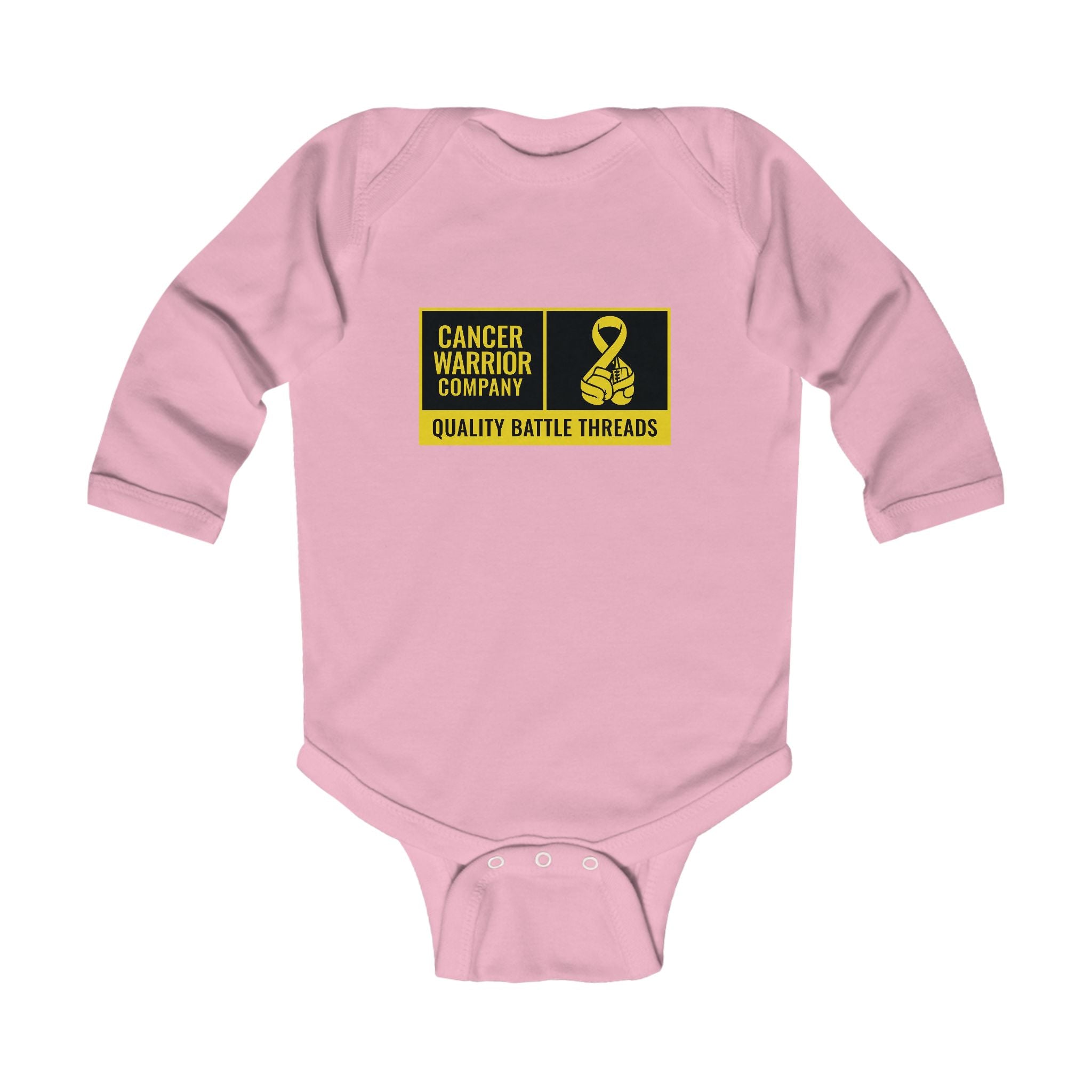 Infant - Cancer Warrior Company - Label Logo Long Sleeve Bodysuit