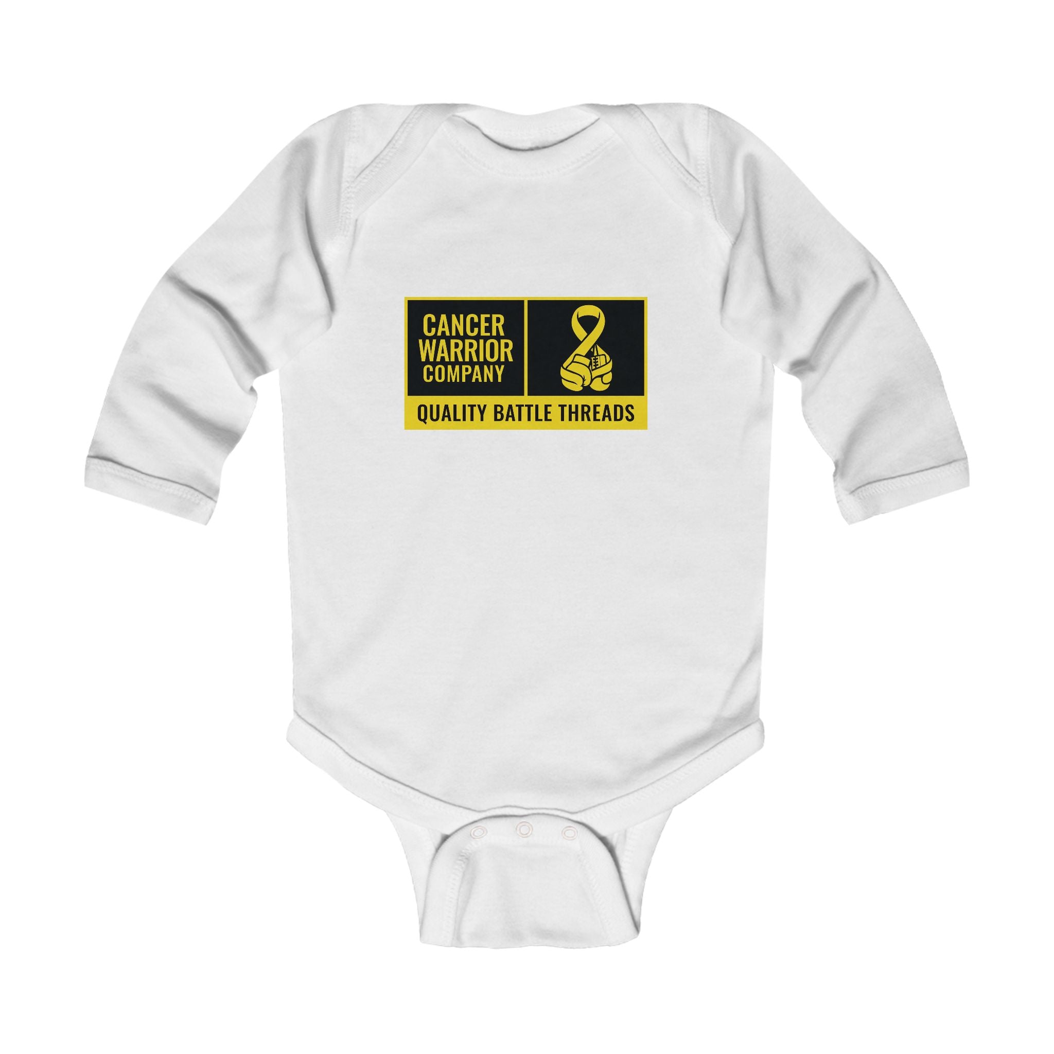 Infant - Cancer Warrior Company - Label Logo Long Sleeve Bodysuit
