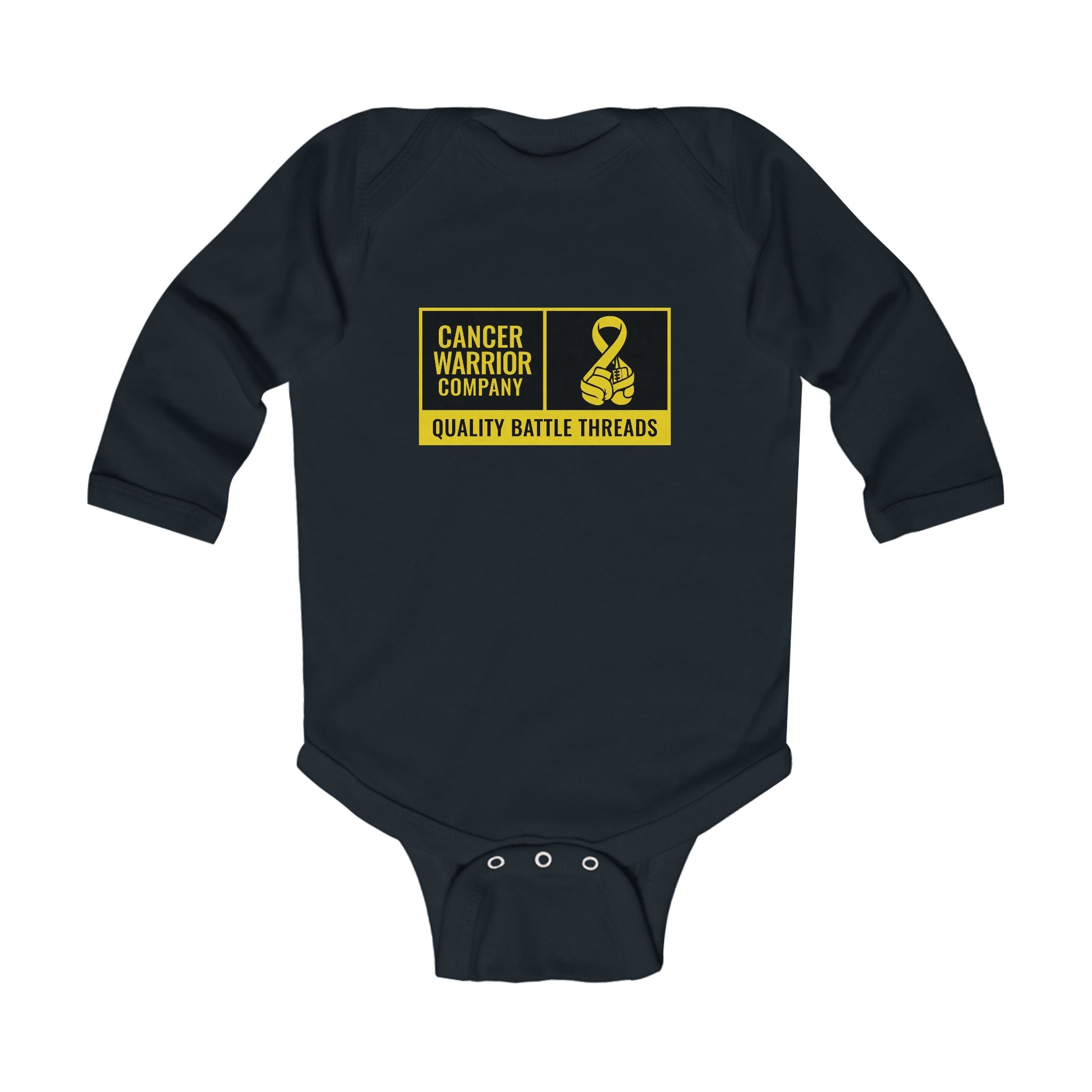 Infant - Cancer Warrior Company - Label Logo Long Sleeve Bodysuit