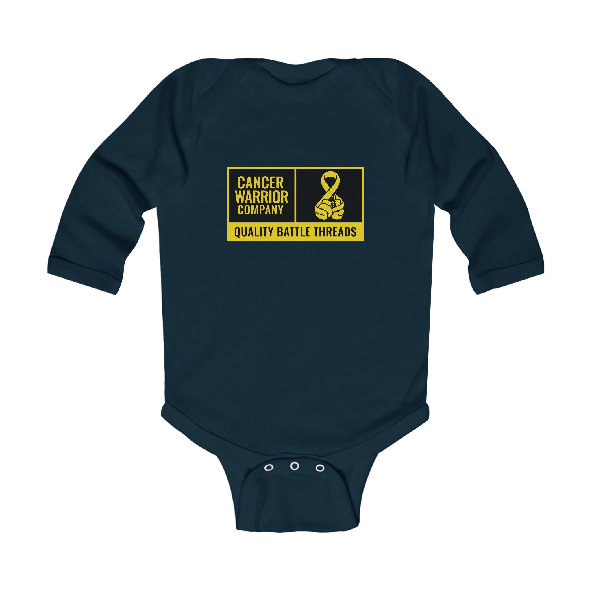 Infant - Cancer Warrior Company - Label Logo Long Sleeve Bodysuit