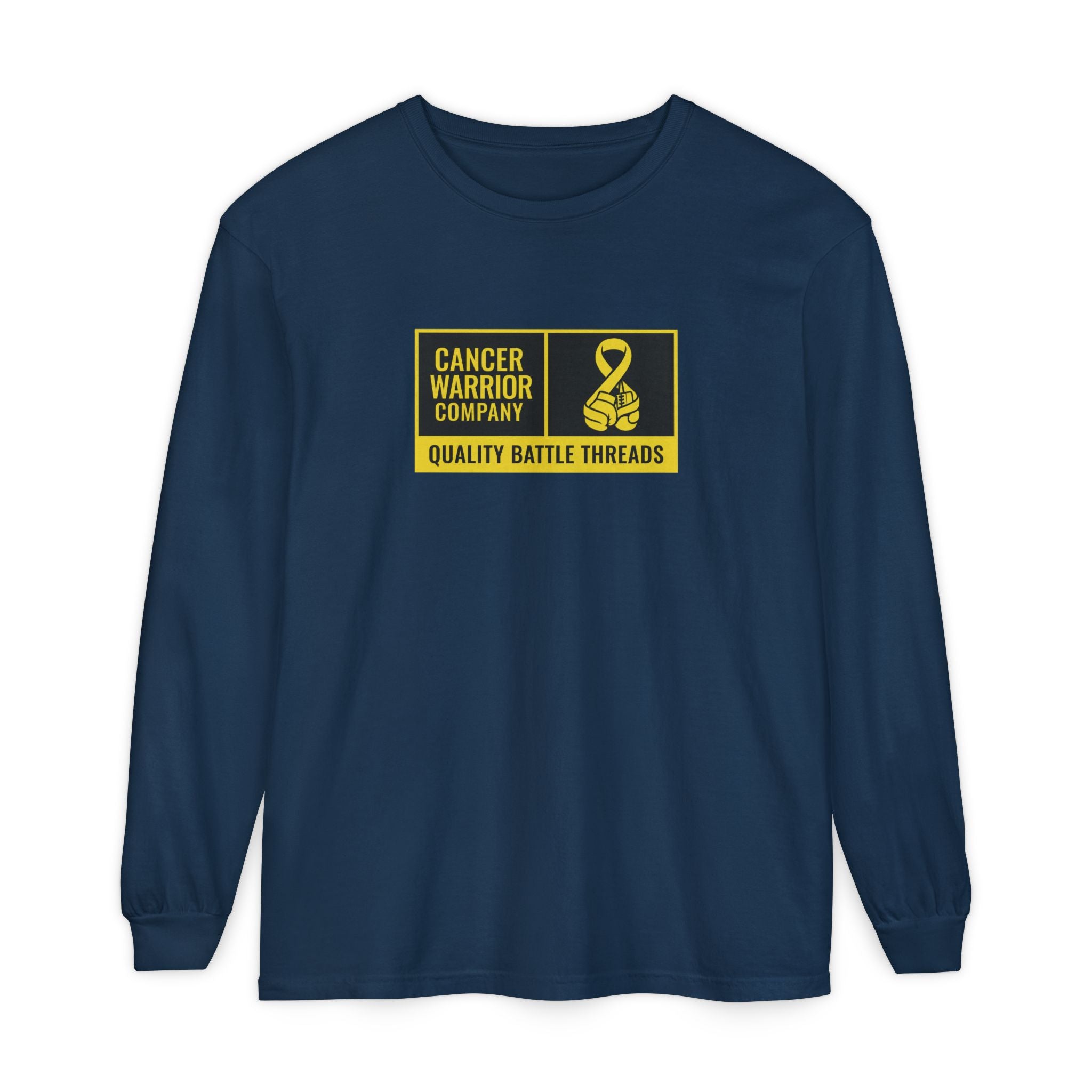 Adult (Unisex) - Cancer Warrior Company - Label Logo Long Sleeve Tee
