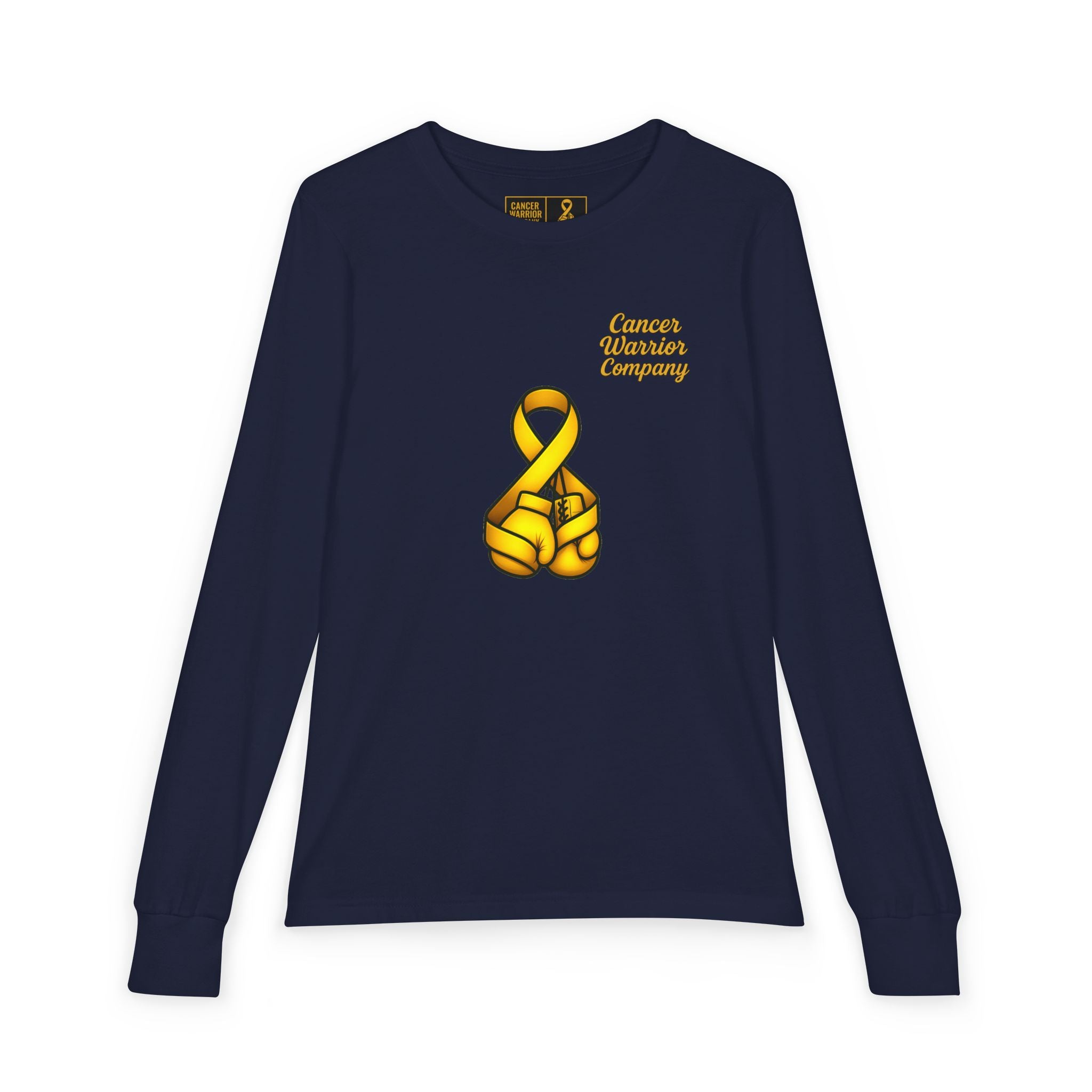 Youth - Cancer Warrior Company - Boxing Gloves Long Sleeve Tee